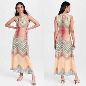 NEW Ulla Johnson Orla Lightweight Jersey Pullover Midi Dress Crystal Opal Size:S